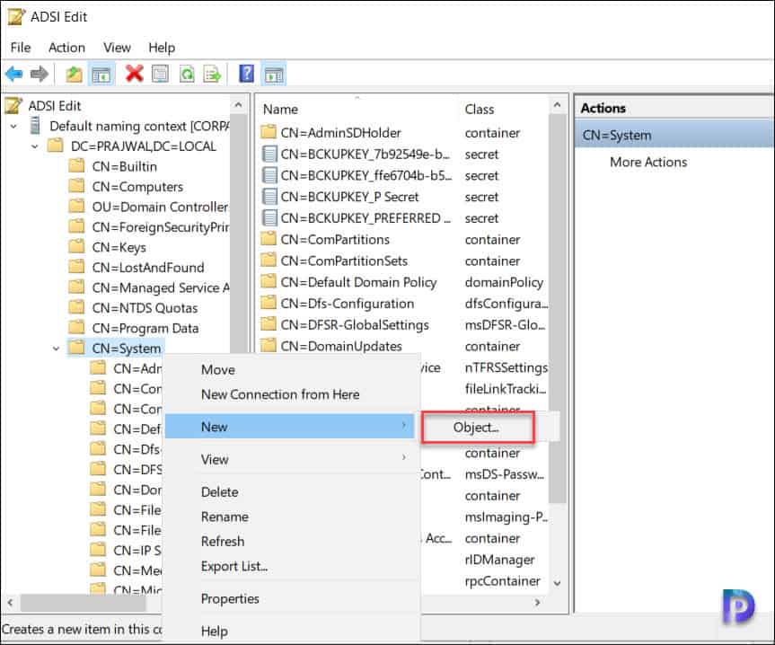 Create System Management Container for SCCM