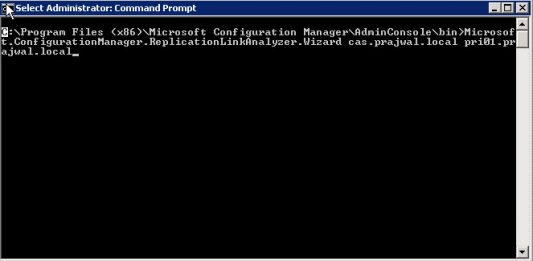 Replication Link Analyzer In Configuration Manager