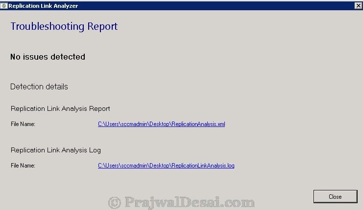 Replication Link Analyzer In Configuration Manager 2012 Snap 5 ...