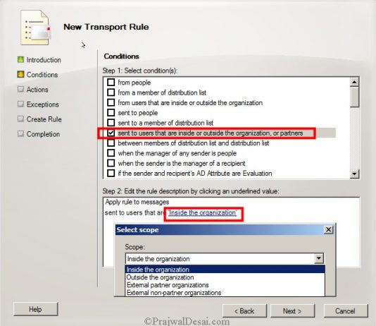 How To Configure A Disclaimer In Exchange 2010 Snap 4 » Prajwal Desai