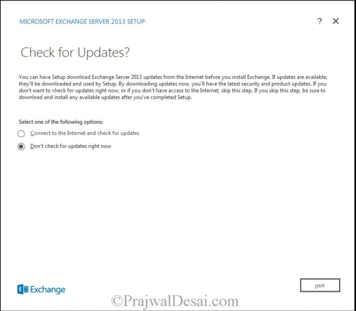 How to Install Exchange Server 2013 » Prajwal Desai
