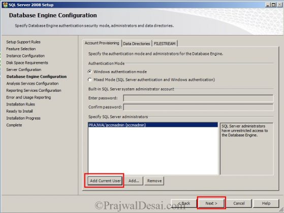 Installing SQL Server For SCCM 2012 SP1 Snap 11 » Prajwal Desai
