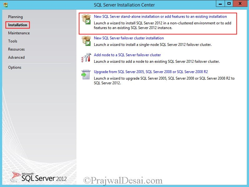 Installing SQL Server 2012 for Configuration Manager 2012 R2