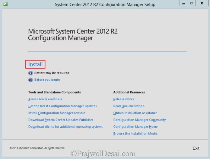 Installing System Center 2012 R2 Configuration Manager » Prajwal Desai