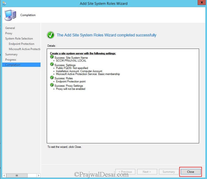 Install Endpoint Protection Role in SCCM