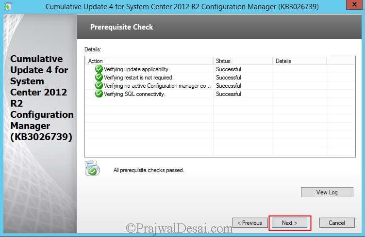 Installing Configuration Manager 2012 R2 CU4