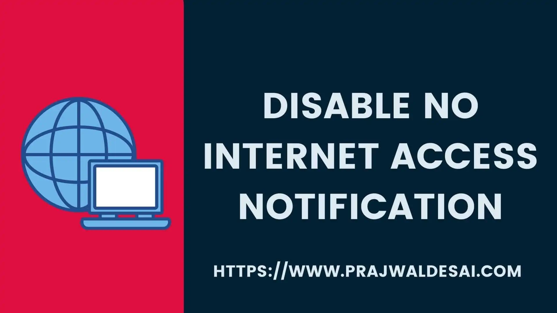 Disable No Internet Access notification on Windows Server
