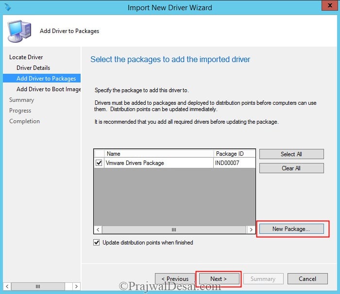 Import VMware drivers to your SCCM boot image