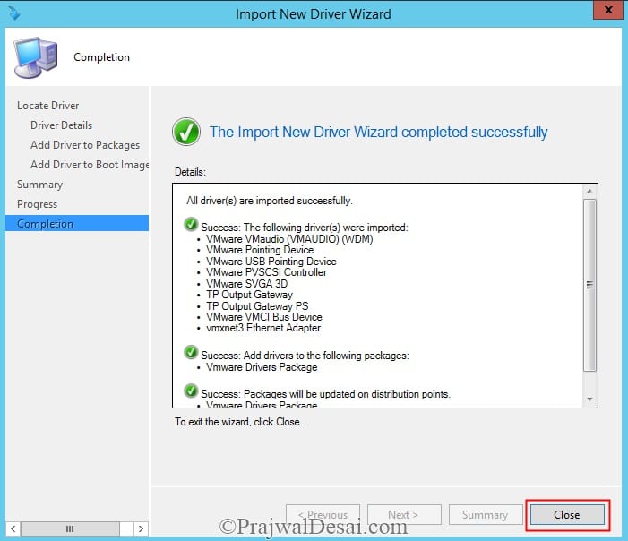 Import VMware drivers to your SCCM boot image