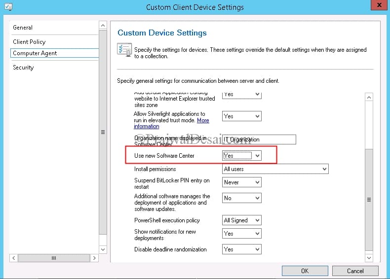 How to enable new Software Center in SCCM 1511