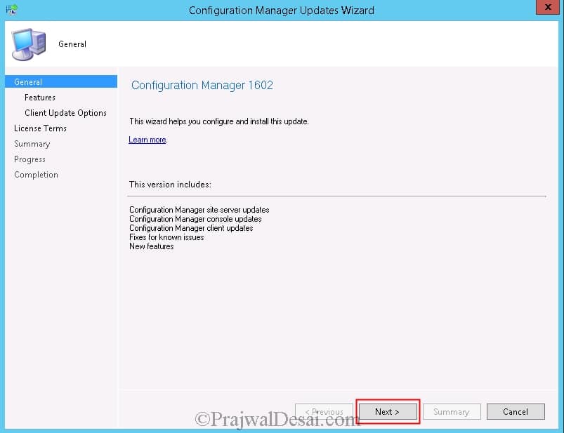 SCCM 1602 step by step upgrade guide