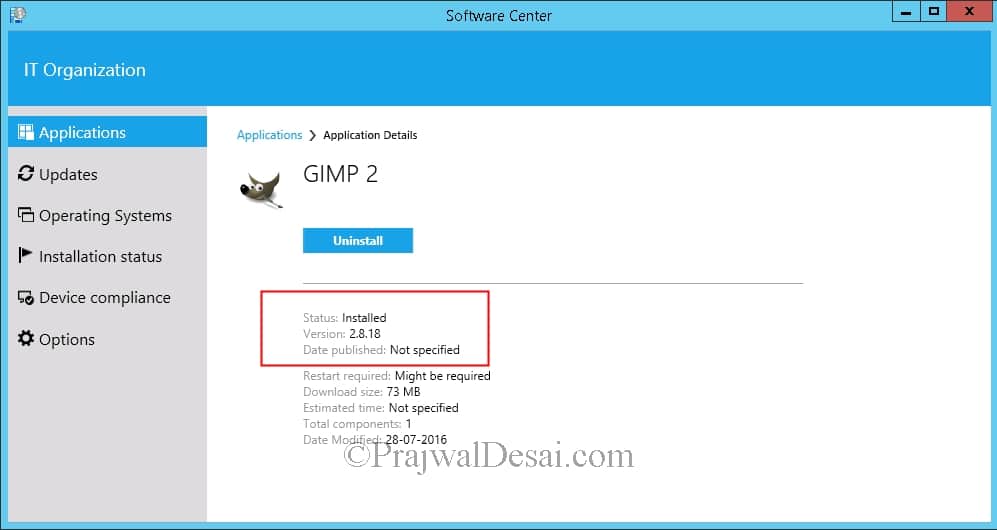 How to deploy GIMP software using SCCM