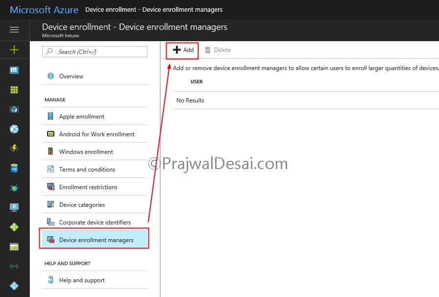 Adding Microsoft Intune Device Enrollment Manager