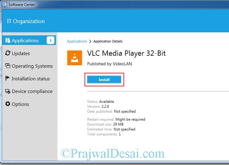 How to deploy VLC media player using SCCM