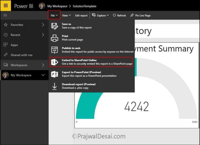 How to Integrate SCCM Power BI reports in SharePoint Online » Prajwal Desai