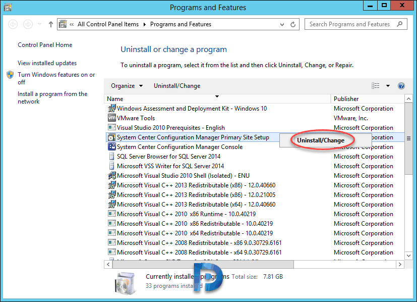 How to Uninstall SCCM Primary Site
