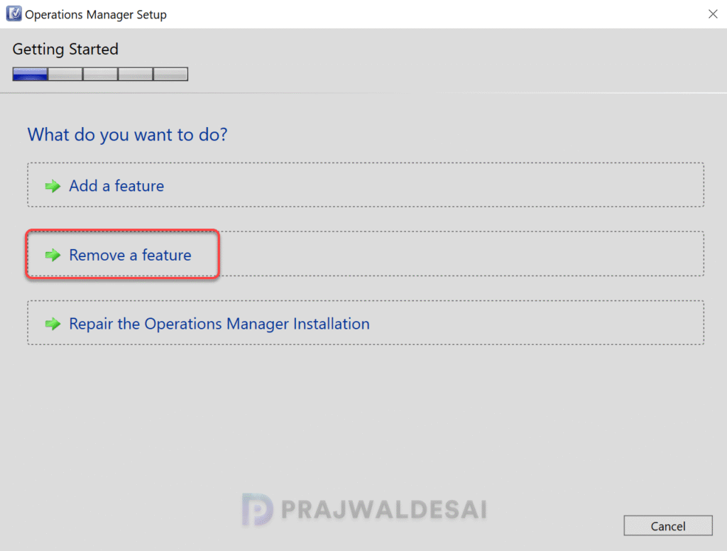 Uninstall Operations Manager