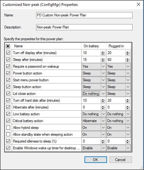 Create and Apply Power Plan in SCCM