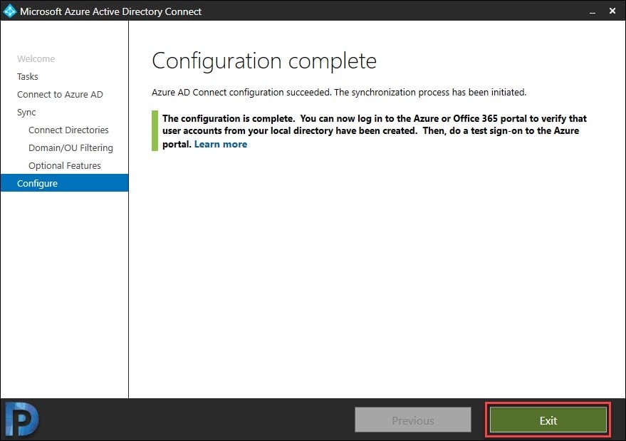 Microsoft Azure Active Directory Connect tool