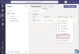 How to Archive or Delete a Team in Microsoft Teams