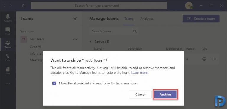How to Archive or Delete a Team in Microsoft Teams