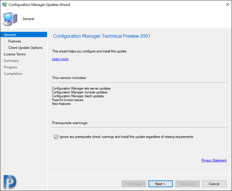 Installing Configuration Manager Technical Preview 2001