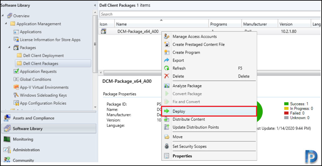 Deploy Dell Command Monitor as SCCM Package