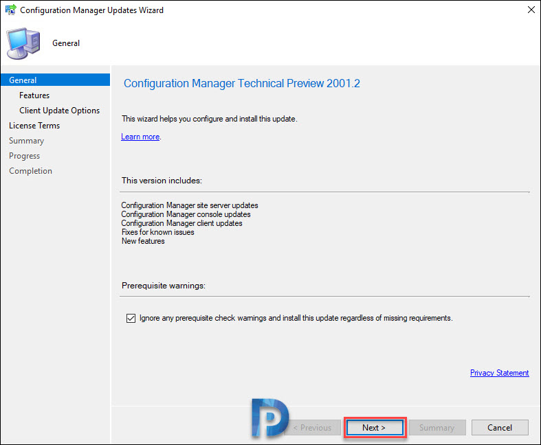 Install Configuration Manager Technical Preview 2001.2
