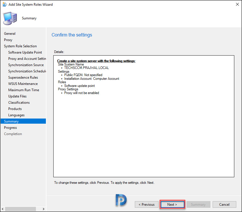 Install SCCM SUP Role