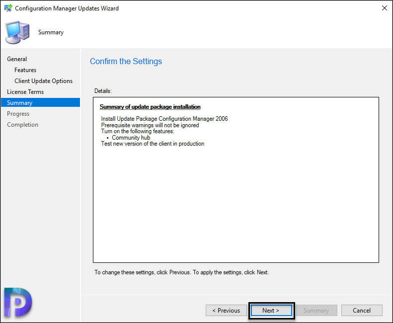Configuration Manager 2006 update Summary