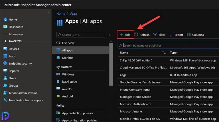 Deploy Microsoft Teams Using Intune - Microsoft 365 Apps