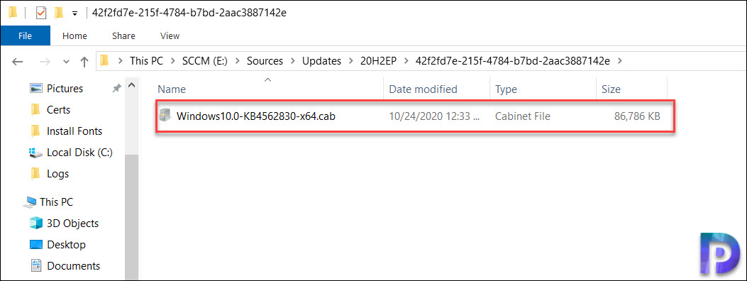 Windows 10 20H2 Enablement Package Size
