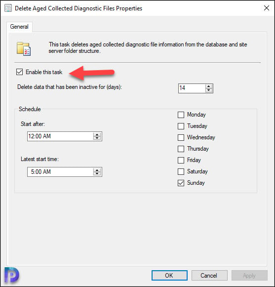 Delete Aged Collected Diagnostic Files task in ConfigMgr Snap2