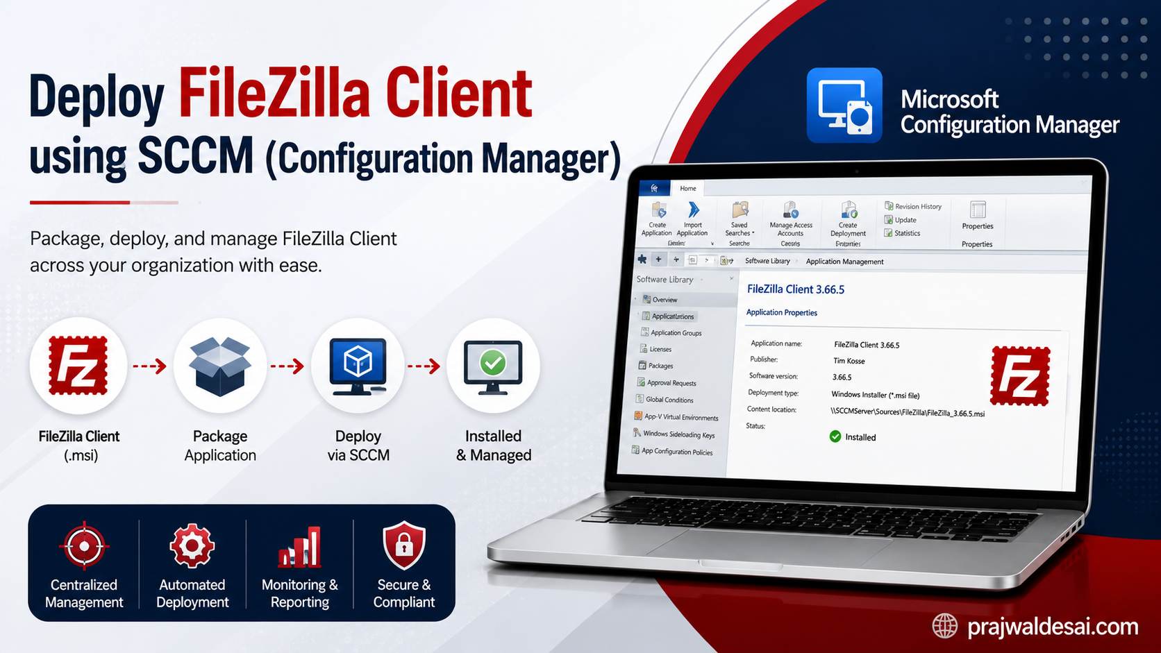 Deploy FileZilla Client using Configuration Manager