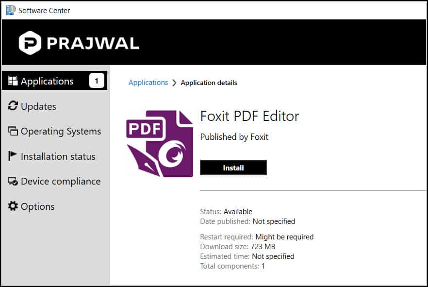Deploy Foxit PDF Editor using ConfigMgr