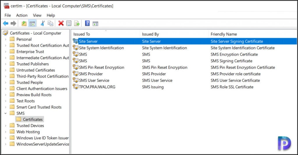 SCCM Enhanced HTTP Certificates on Server