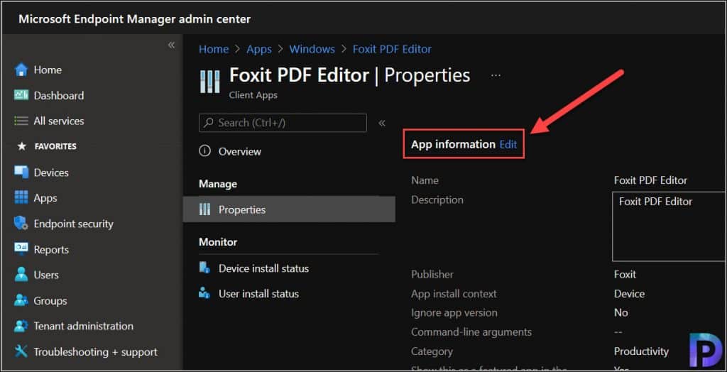 How to Set Application Logo in Intune