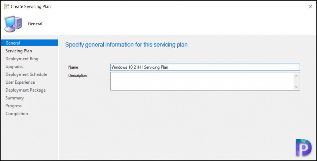 Create SCCM Windows 10 21H1 Servicing Plan