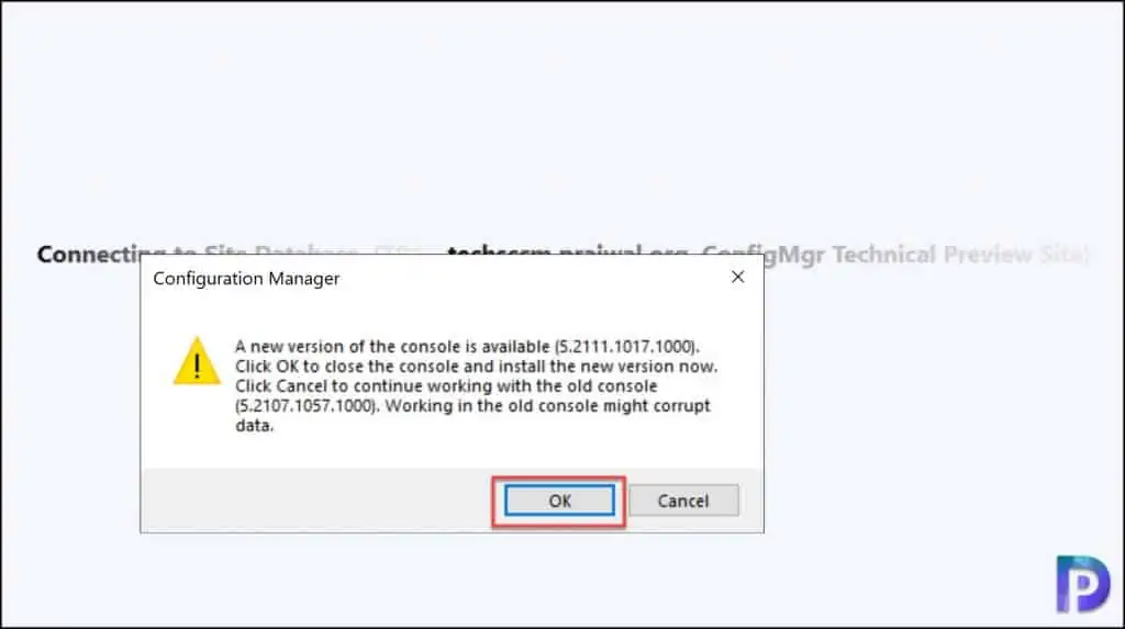 SCCM Technical Preview 2108 Console Upgrade