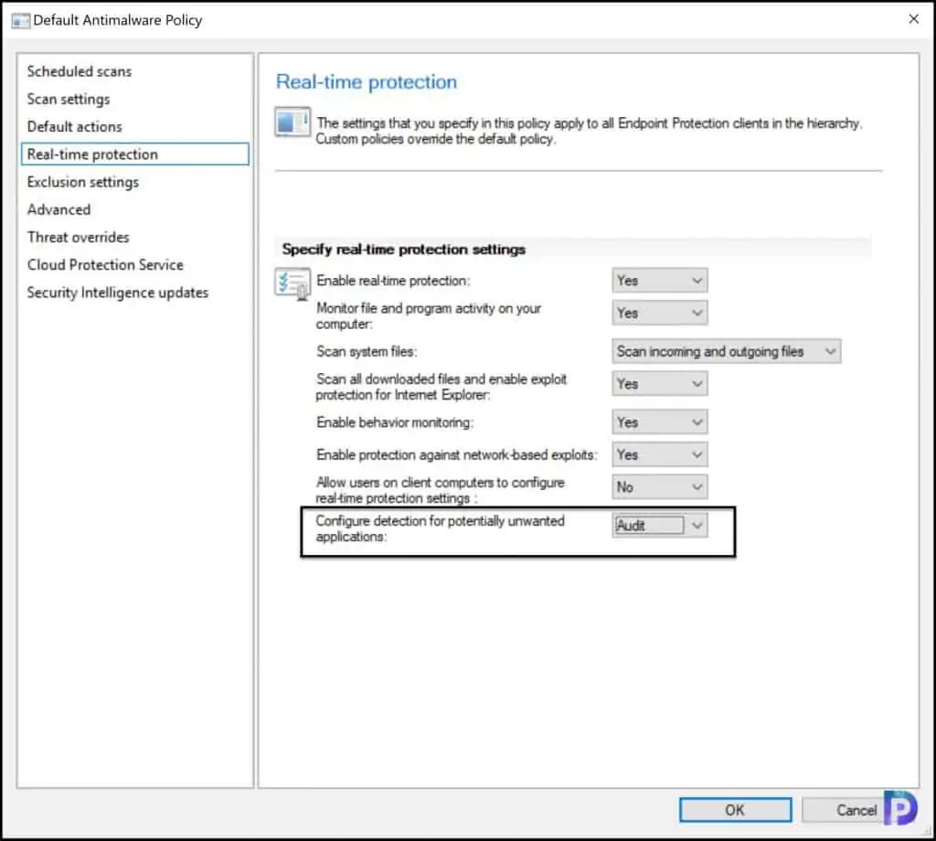 Enable Audit Mode for PUA Detection in SCCM