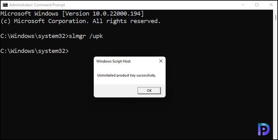 Uninstall Windows 11 Product Key