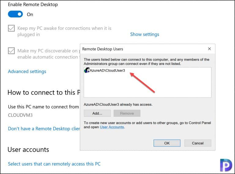 How to Add Azure AD user to Remote Desktop Users Group