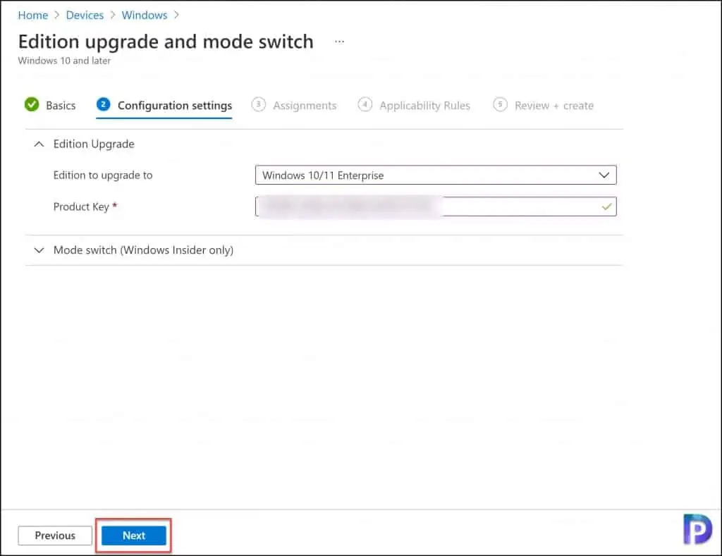 Upgrade Windows 10 Edition using Intune