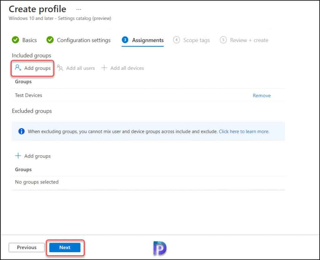 Block Edge Extensions using Intune - Policy Assignments