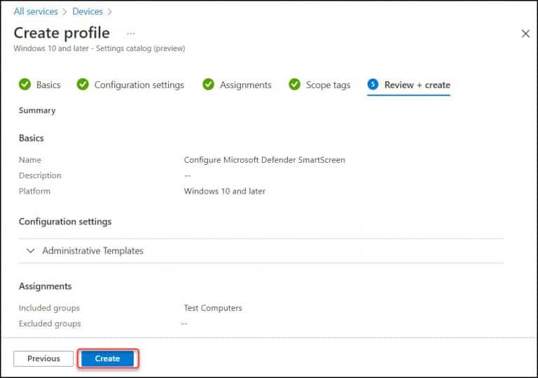How To Configure Microsoft Defender SmartScreen Using Intune
