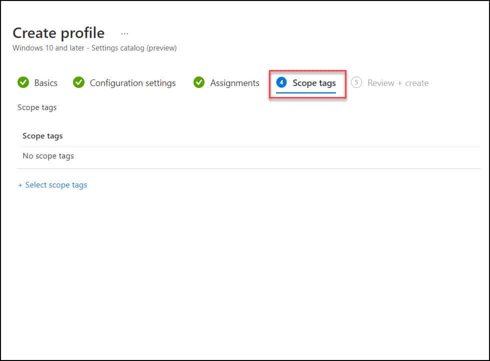 Scope Tags - Configure Power Options using Intune