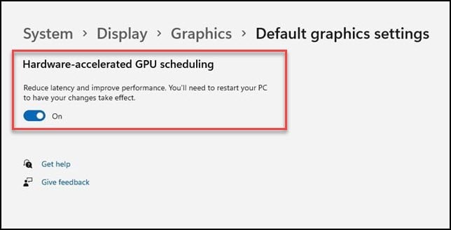 Enable Hardware Accelerated GPU Scheduling in Windows 11