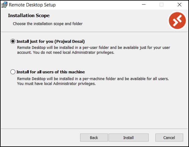 Install Remote Desktop for Cloud PC