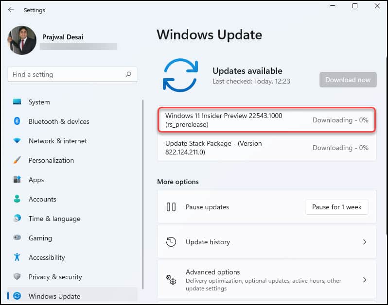 Windows 11 Insider Preview Build Downloading