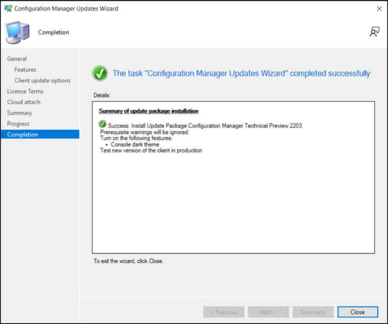 Technical Preview Configuration Manager Technical Preview 2203 New Features